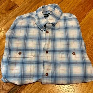 Orvis Men Button-Down Long Sleeve Blue - Size Medium